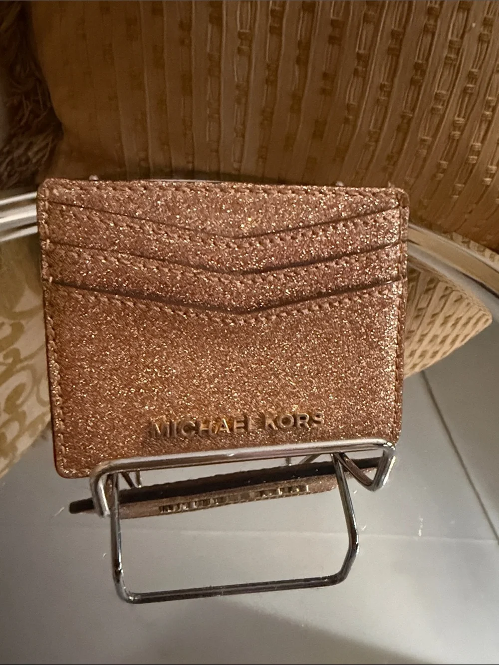 Michael Kors Travel Glitter Card Case EUC